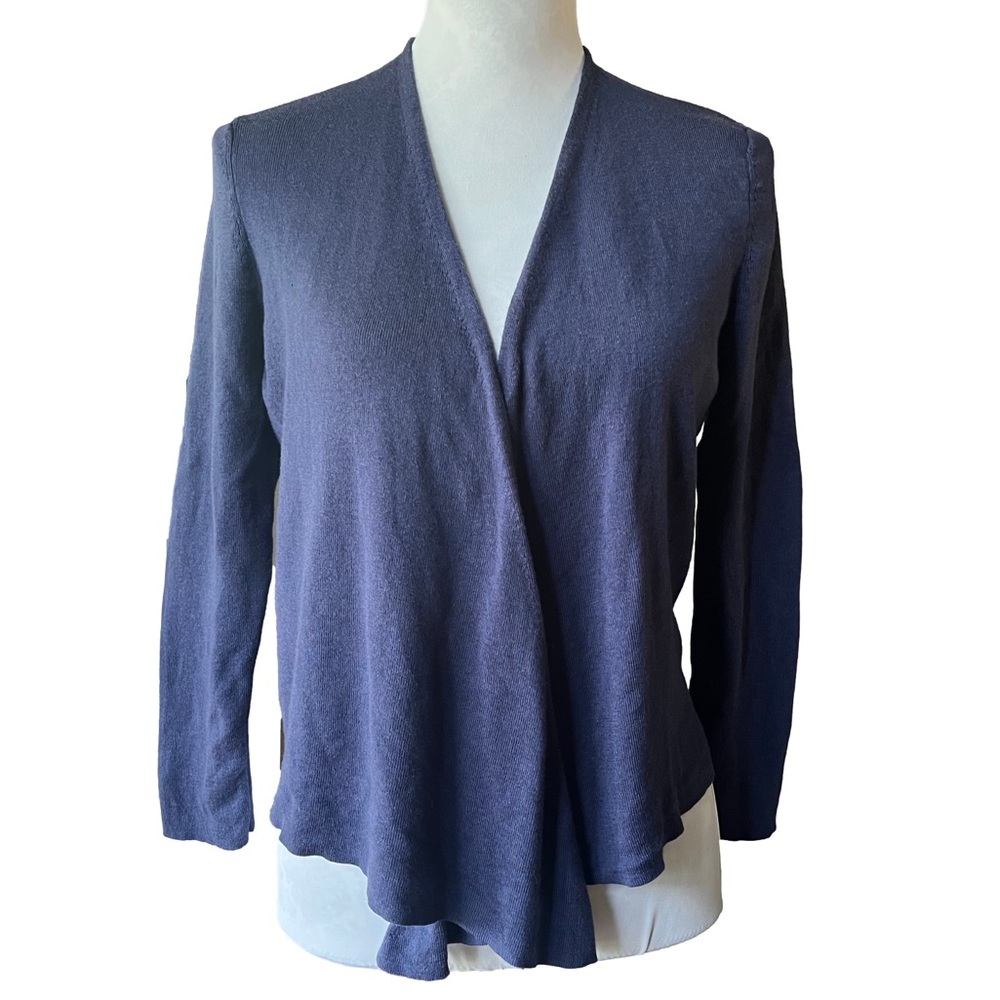 NIC + ZOE Four Way Cotton Knit Cardigan - Size Petite Medium - Picture 2 of 6
